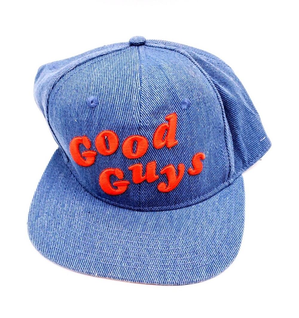 Chucky Hat Cap Snap Back Blue Denim Color Embroidered Good Guys Horror NWT